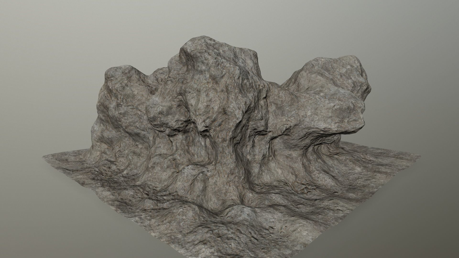 rocks two people Low-poly 3D model_3