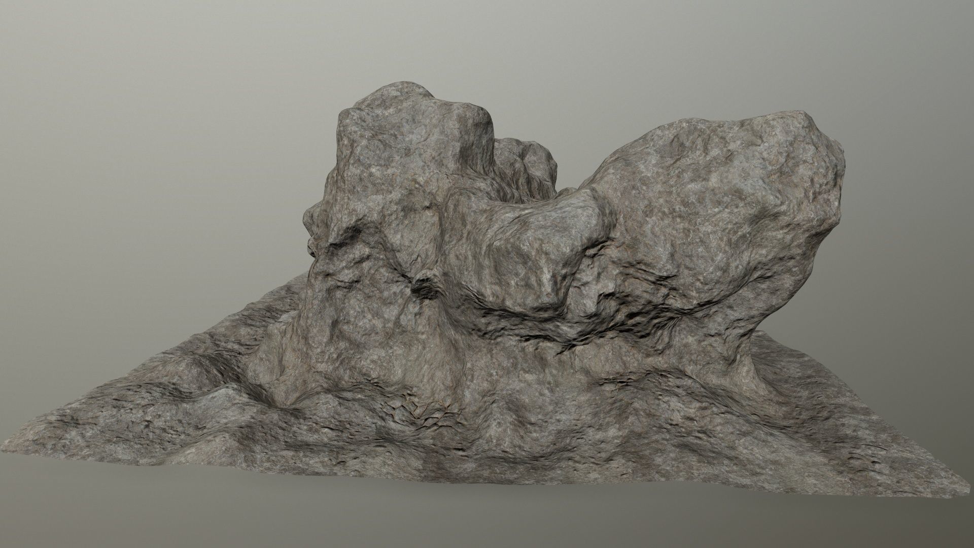 rocks two people Low-poly 3D model_2