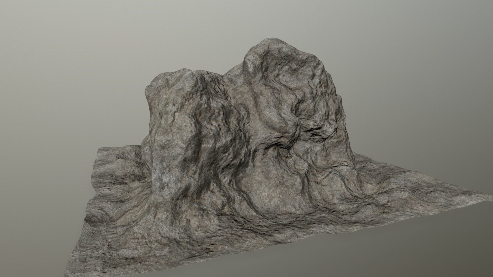 rocks two people Low-poly 3D model_4