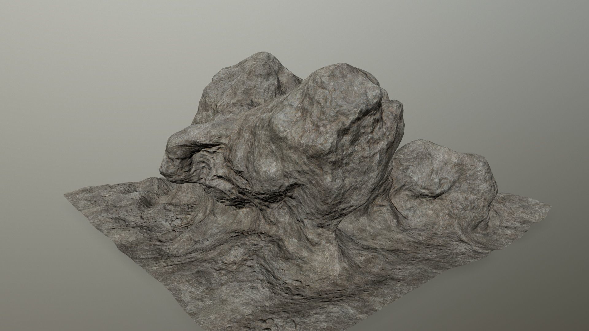 rocks two people Low-poly 3D model_1