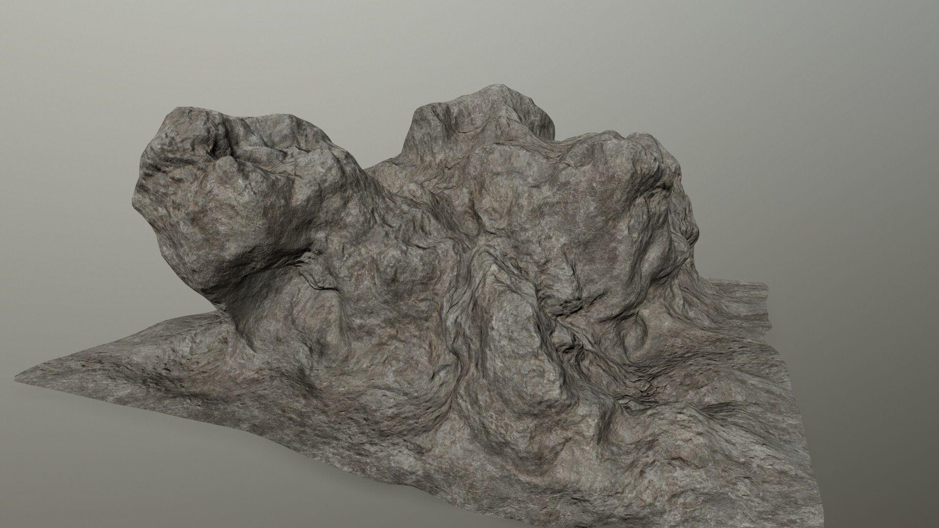 rocks two people Low-poly 3D model_7