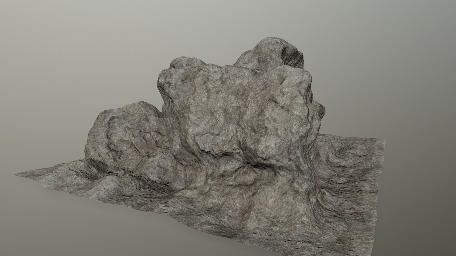rocks two people Low-poly 3D model_5