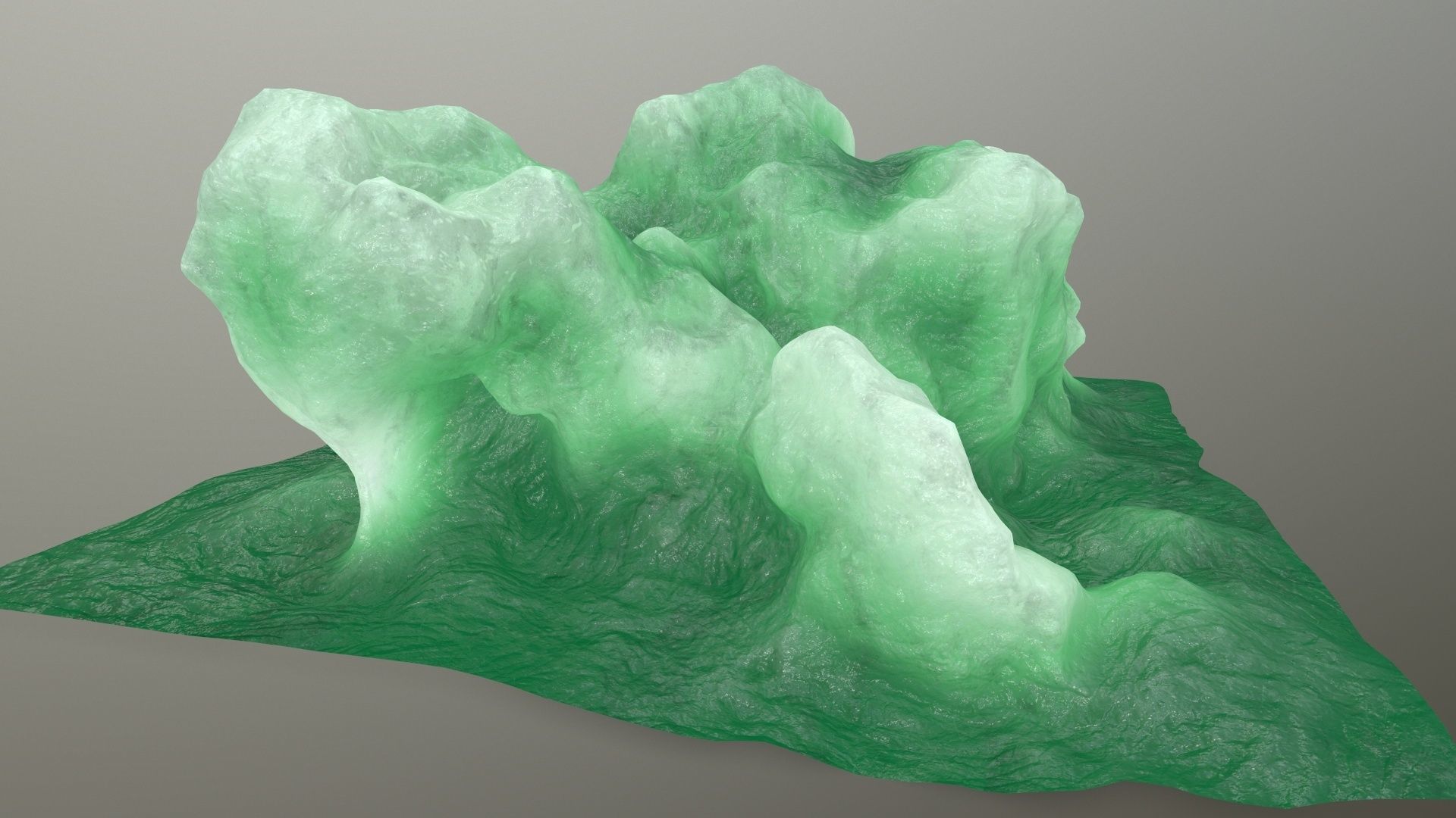 ice rock Low-poly 3D model_8