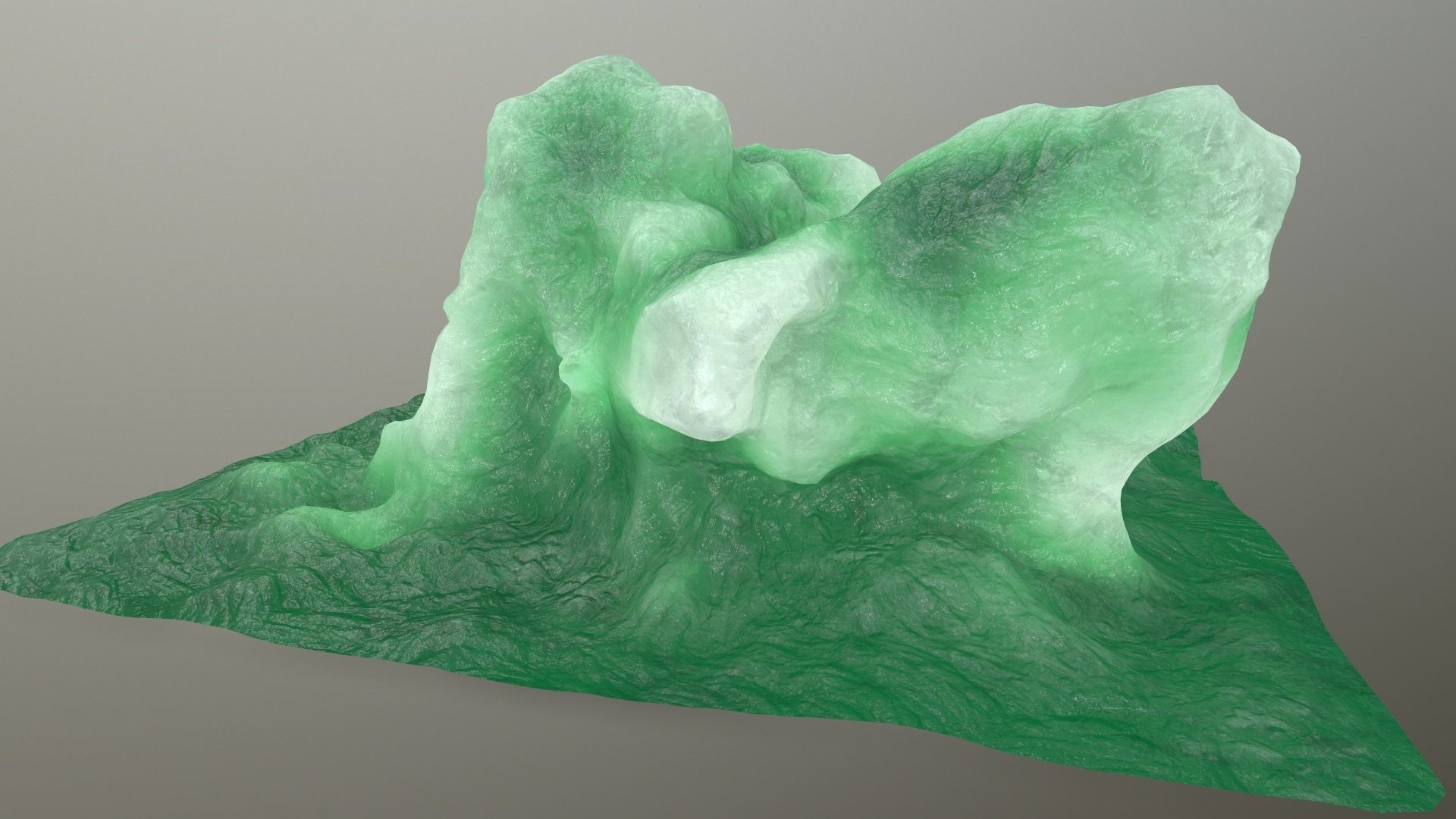 ice rock Low-poly 3D model_2