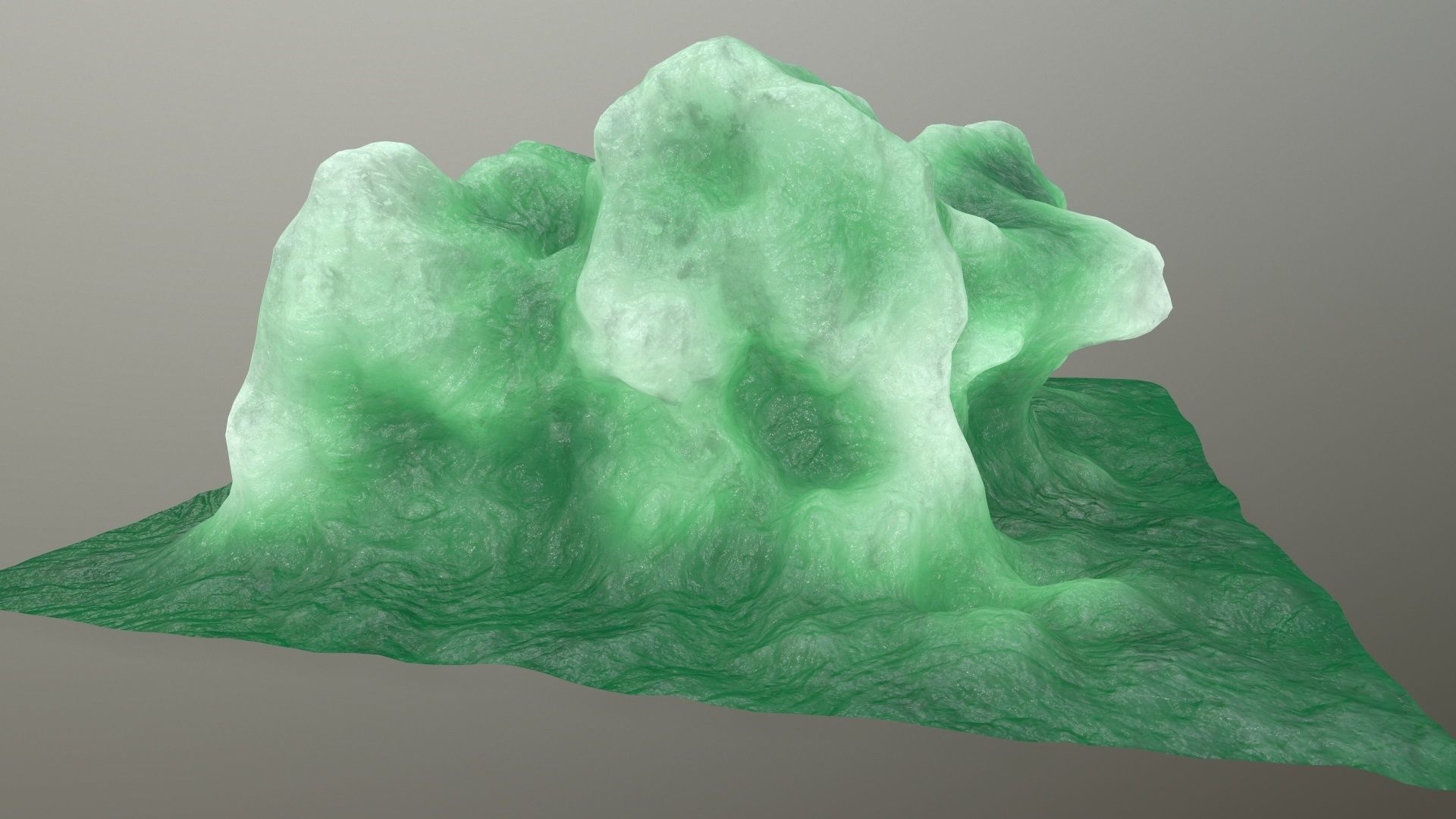 ice rock Low-poly 3D model_4