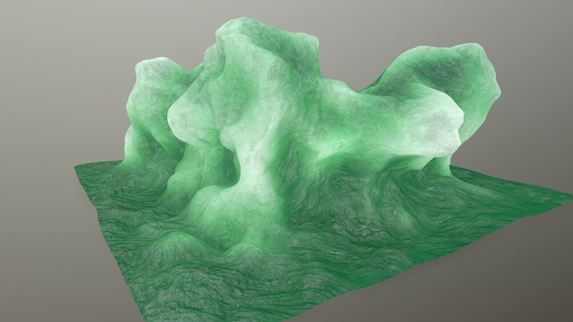 ice rock Low-poly 3D model_3