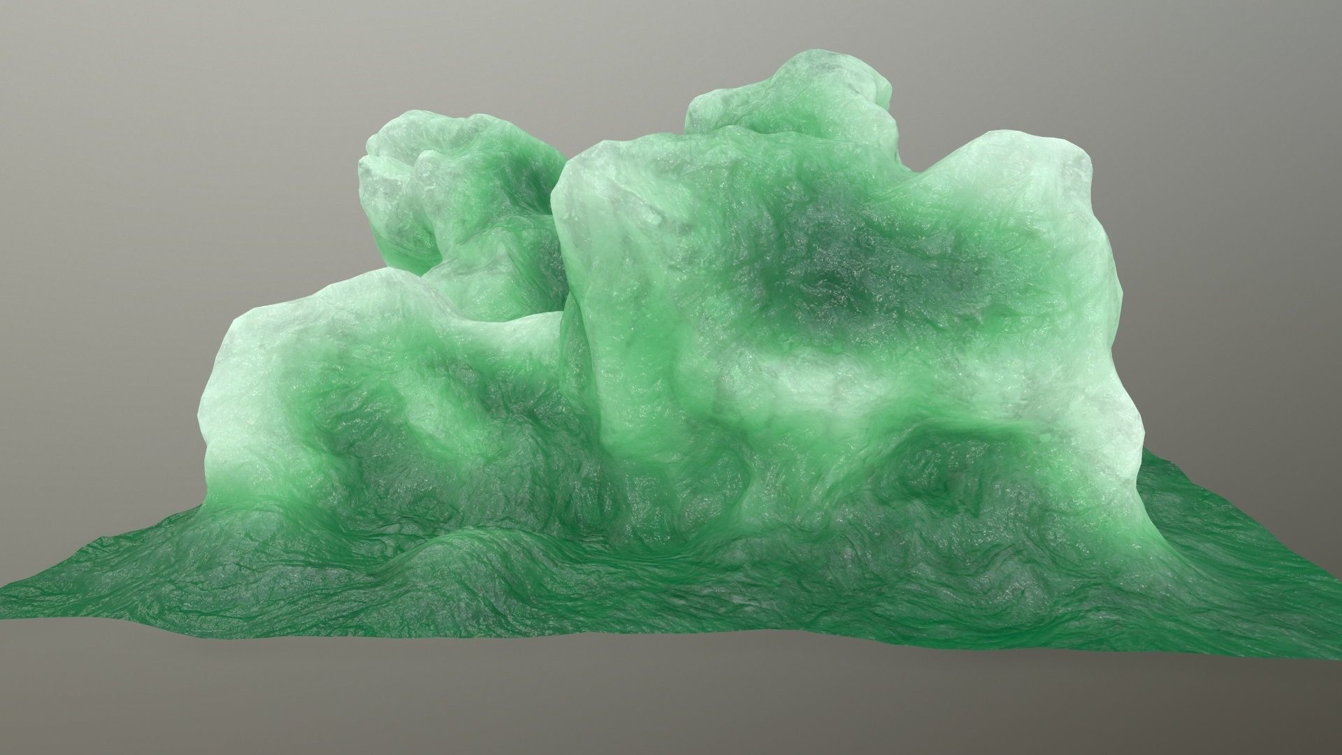 ice rock Low-poly 3D model_6