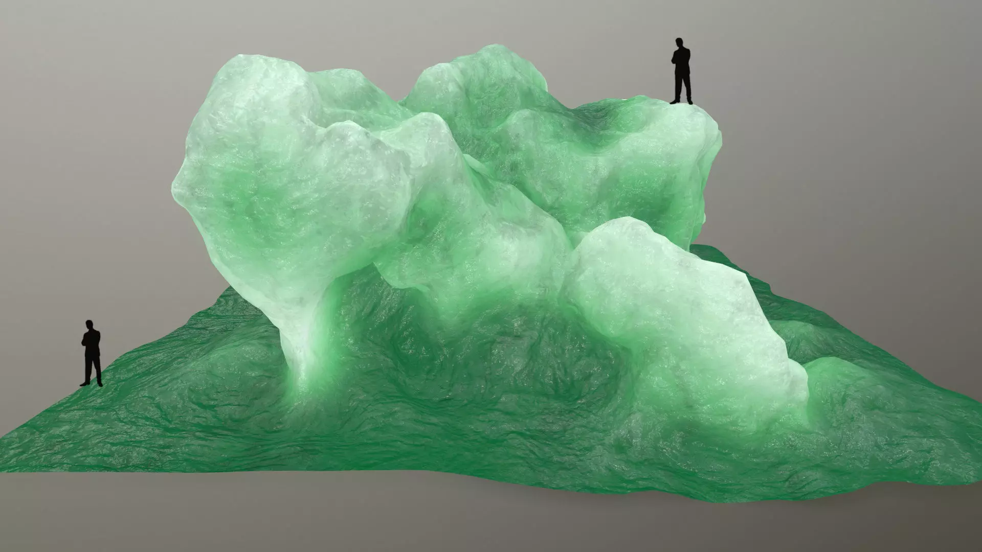 ice rock Low-poly 3D model_0