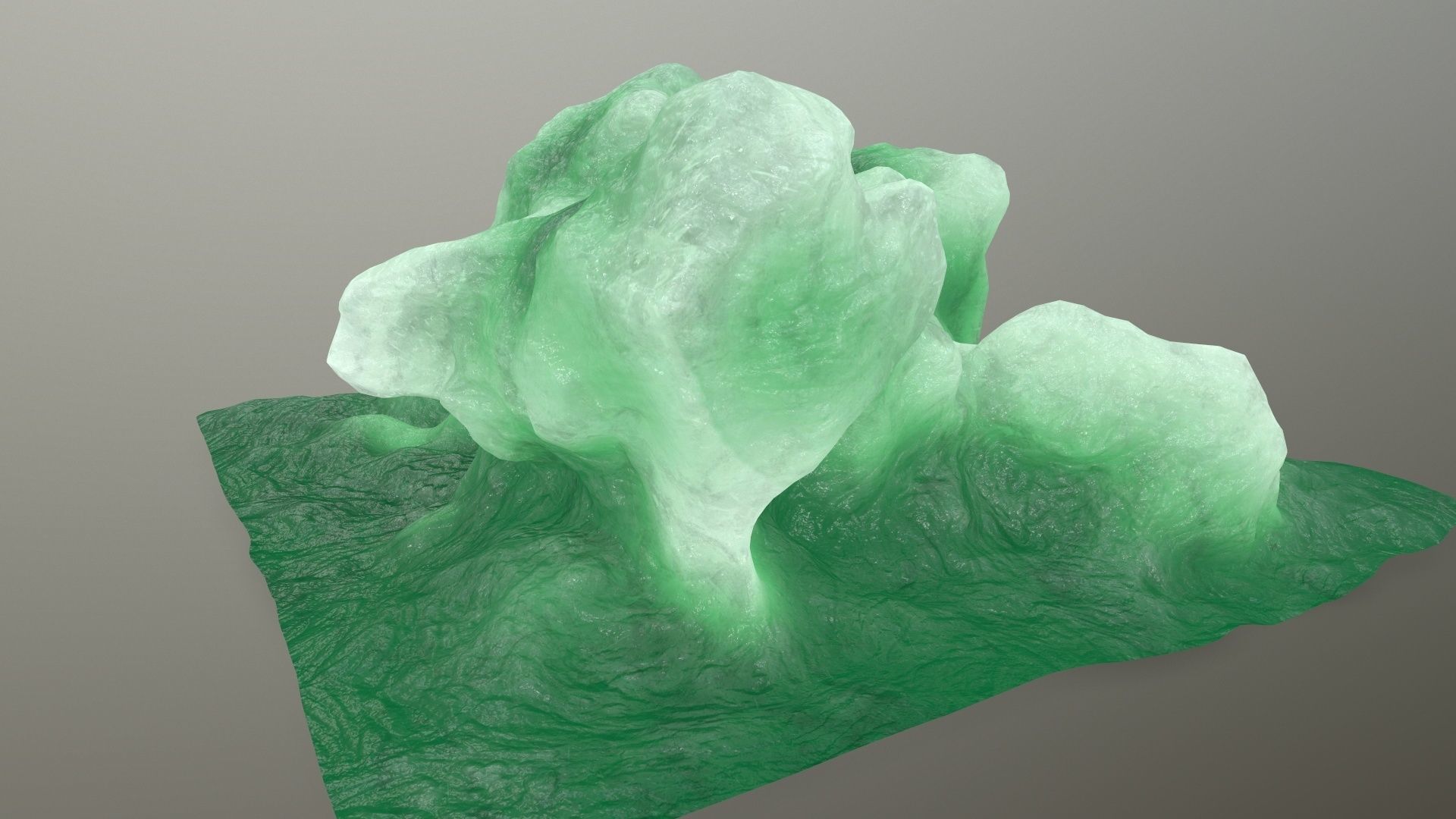 ice rock Low-poly 3D model_1