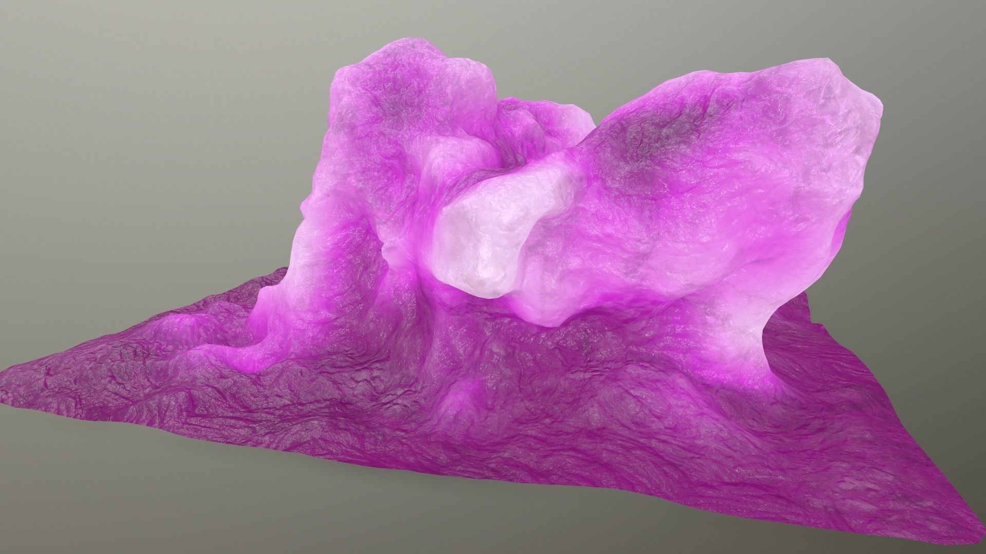 ice rock Low-poly 3D model_2