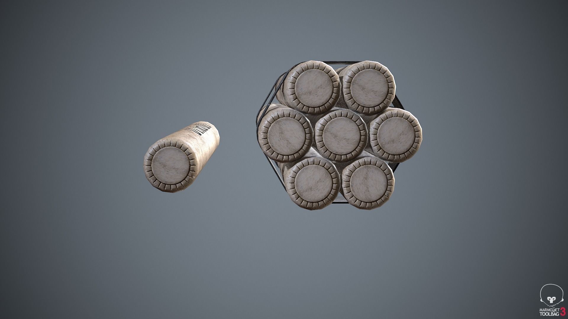 Dynamite sticks Low-poly 3D model_5