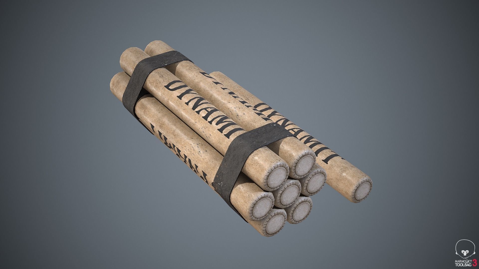 Dynamite sticks Low-poly 3D model_2