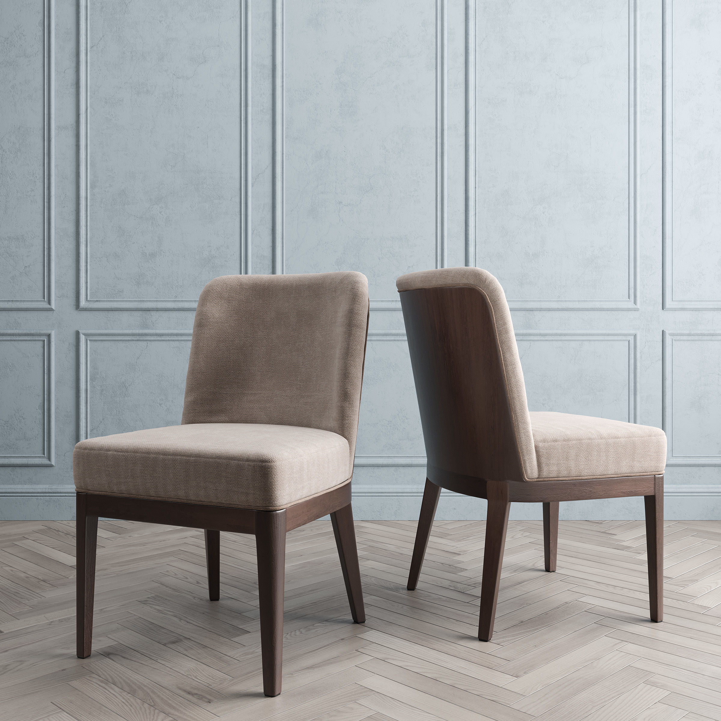 Angled-leg Expandable Table 3D model_2