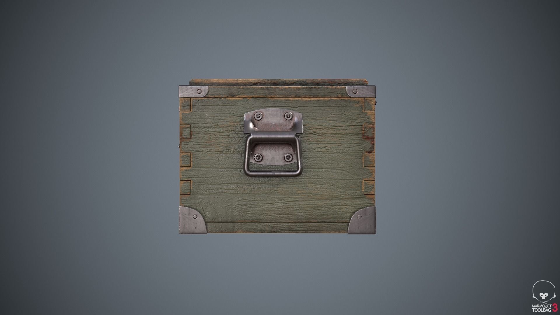 Military Box Container Low-poly 3D model_6