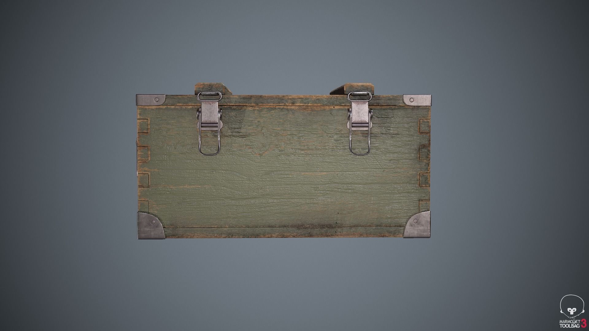 Military Box Container Low-poly 3D model_5