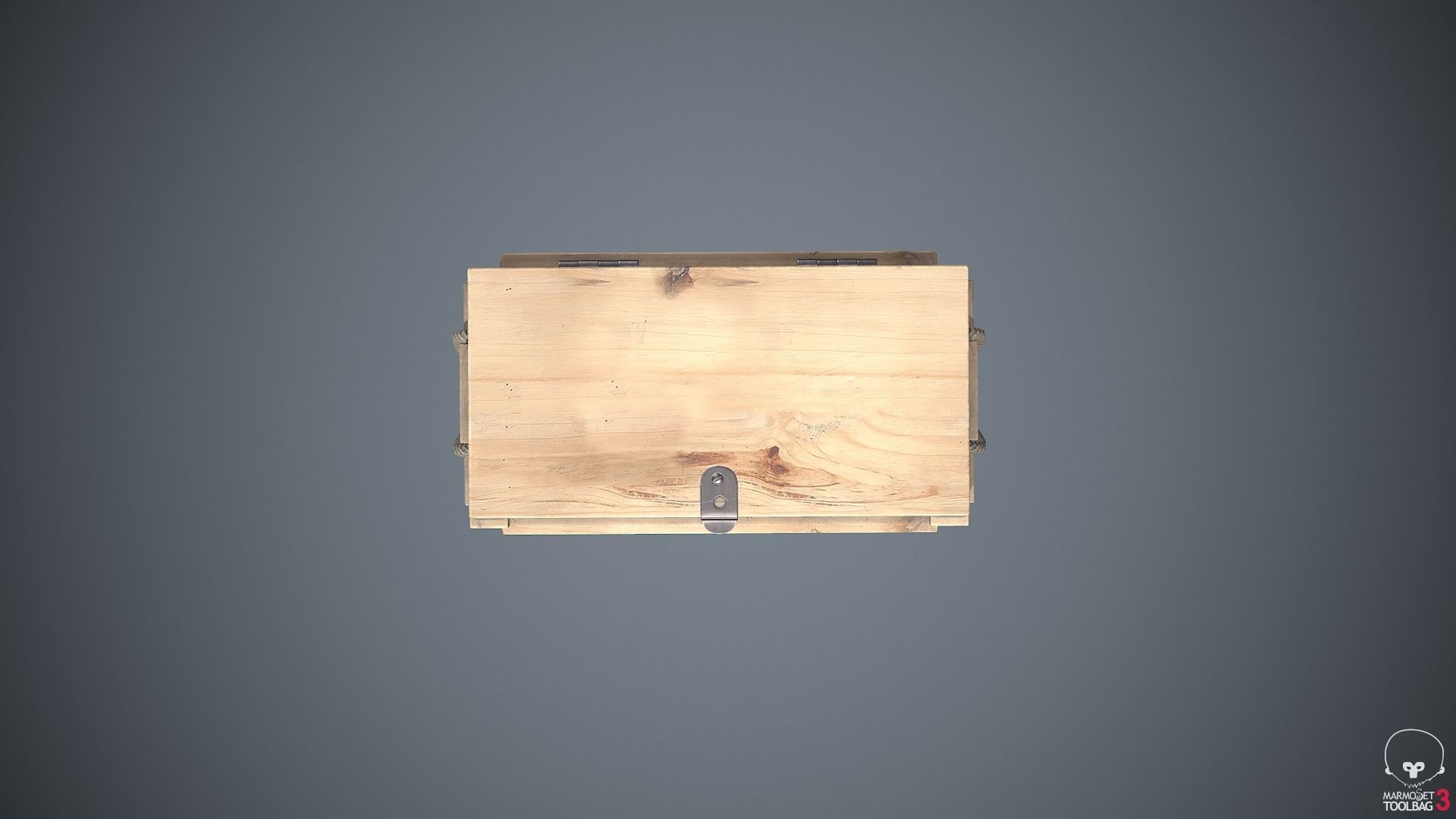 Military Wooden Box Low-poly 3D model_6