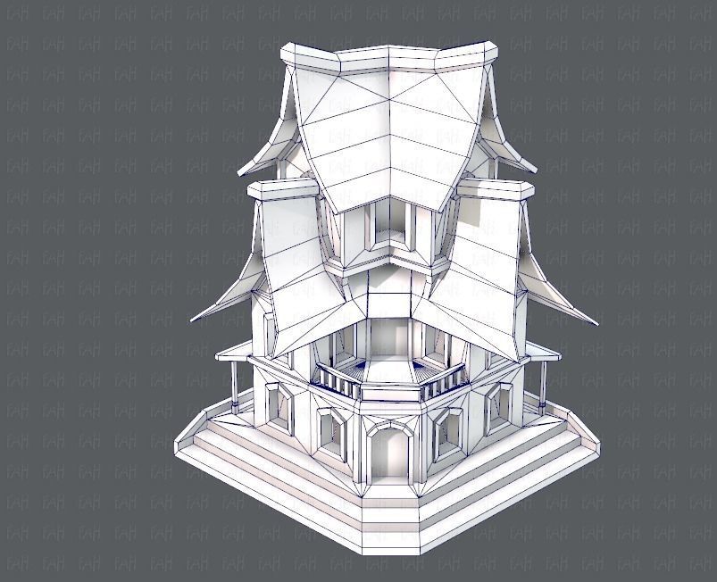 House Cartoon V08 Low-poly 3D model_26