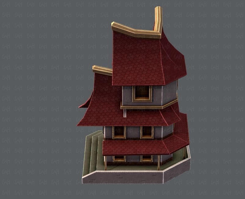 House Cartoon V08 Low-poly 3D model_23