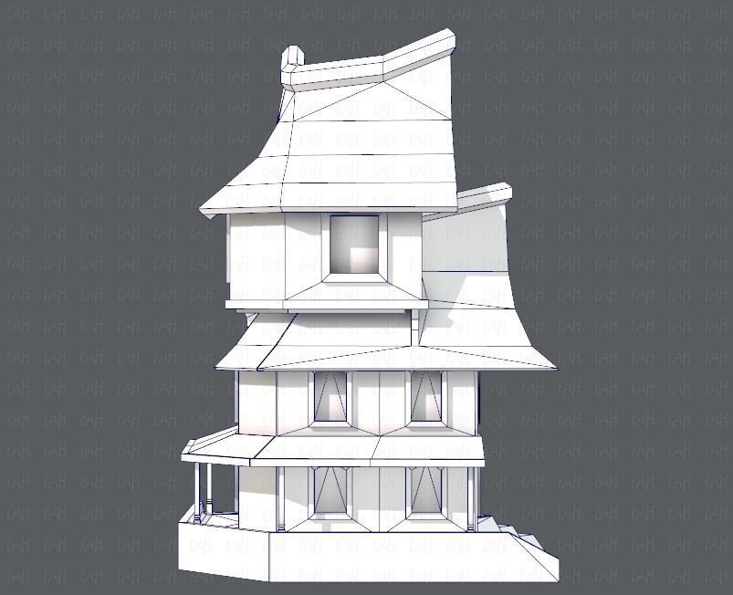 House Cartoon V08 Low-poly 3D model_14