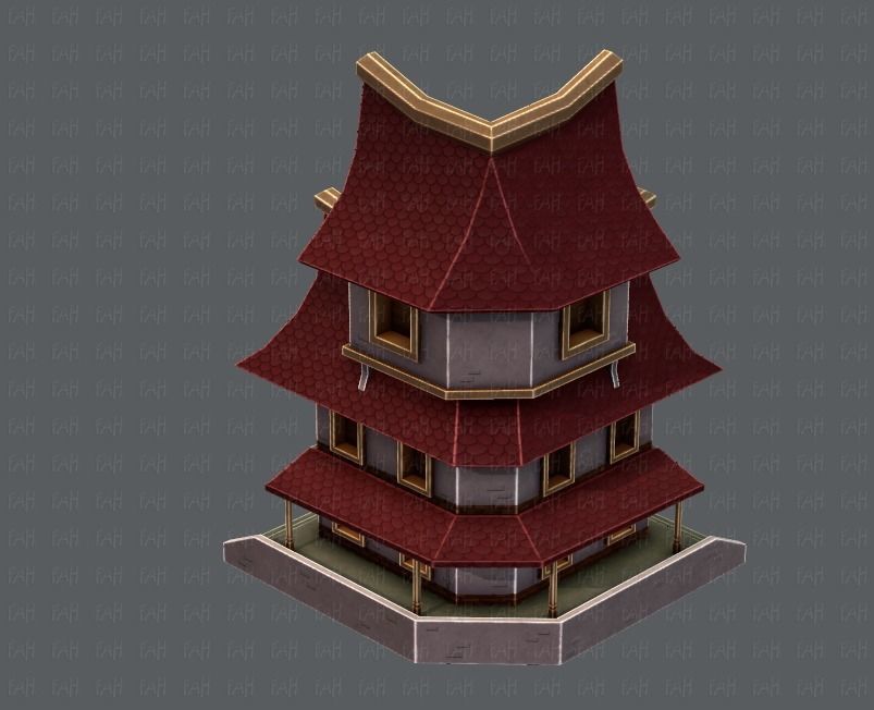 House Cartoon V08 Low-poly 3D model_22