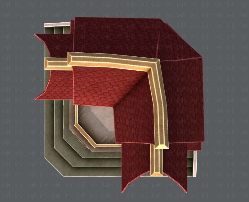 House Cartoon V08 Low-poly 3D model_33