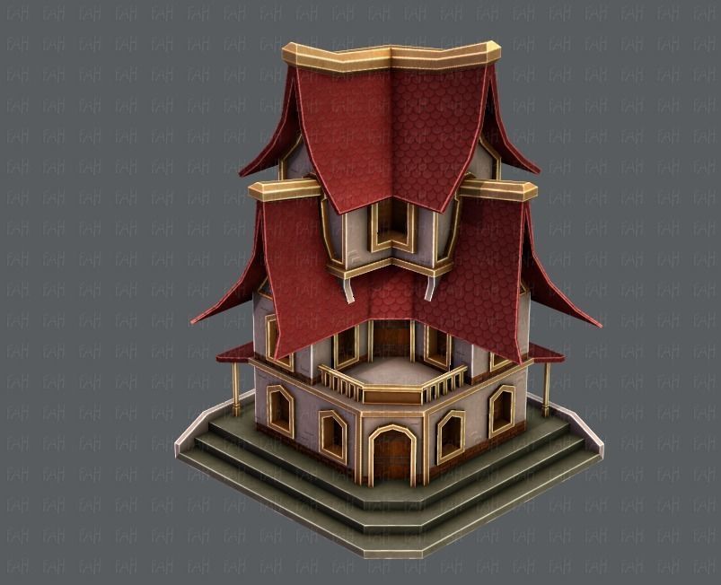House Cartoon V08 Low-poly 3D model_18