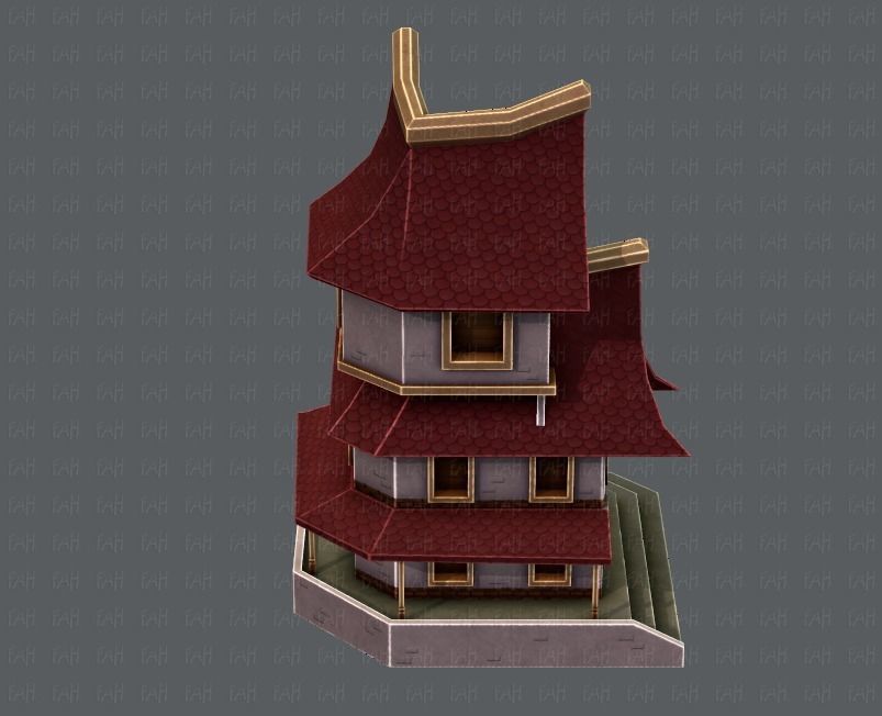 House Cartoon V08 Low-poly 3D model_20