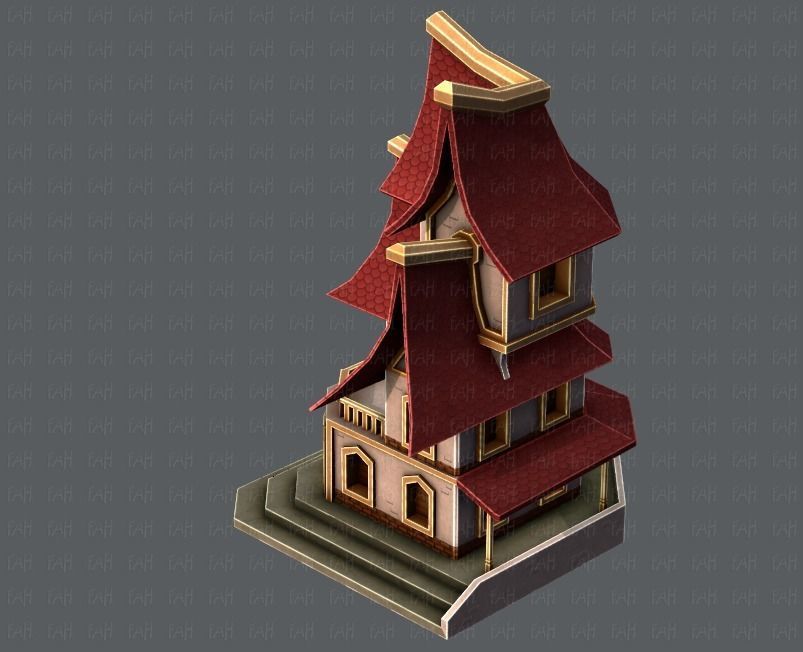House Cartoon V08 Low-poly 3D model_24