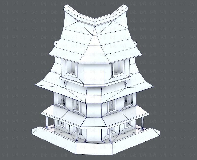 House Cartoon V08 Low-poly 3D model_38
