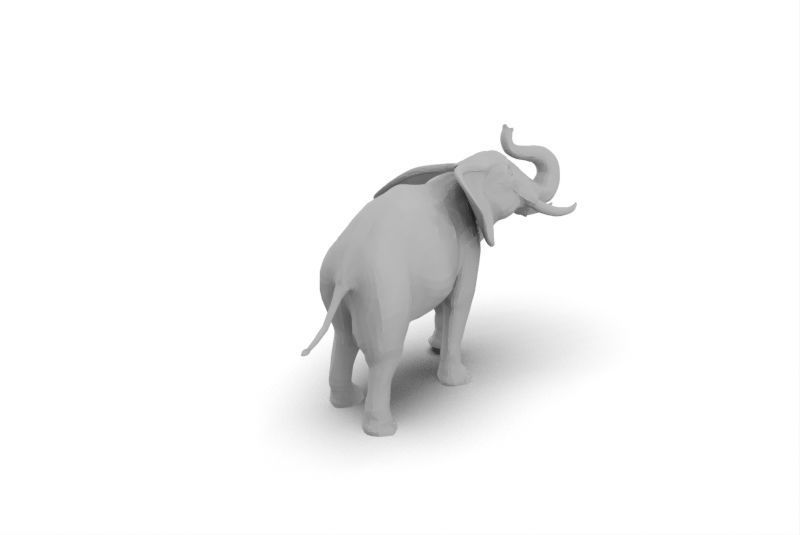African elephant 3D print model_2