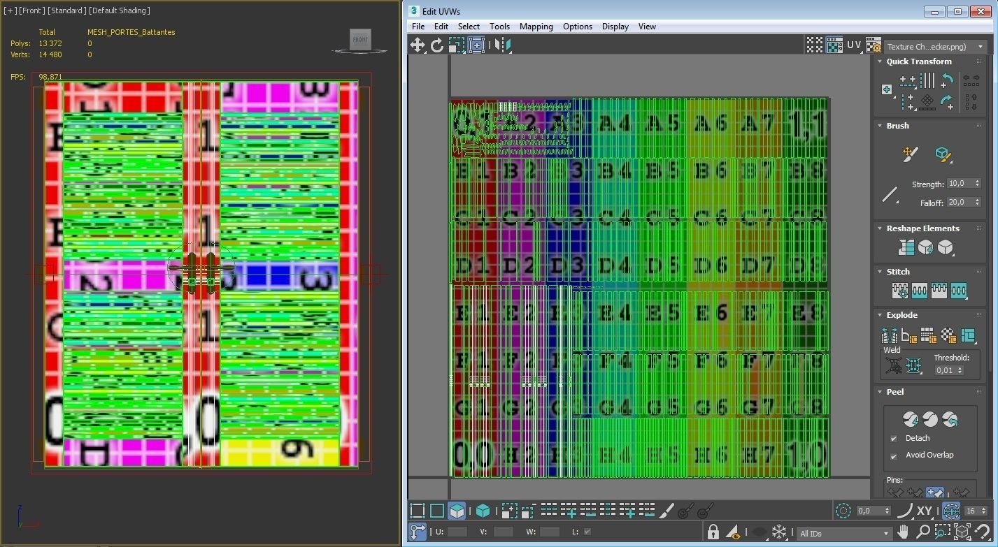 DOOR---Double leaf Low-poly 3D model_46