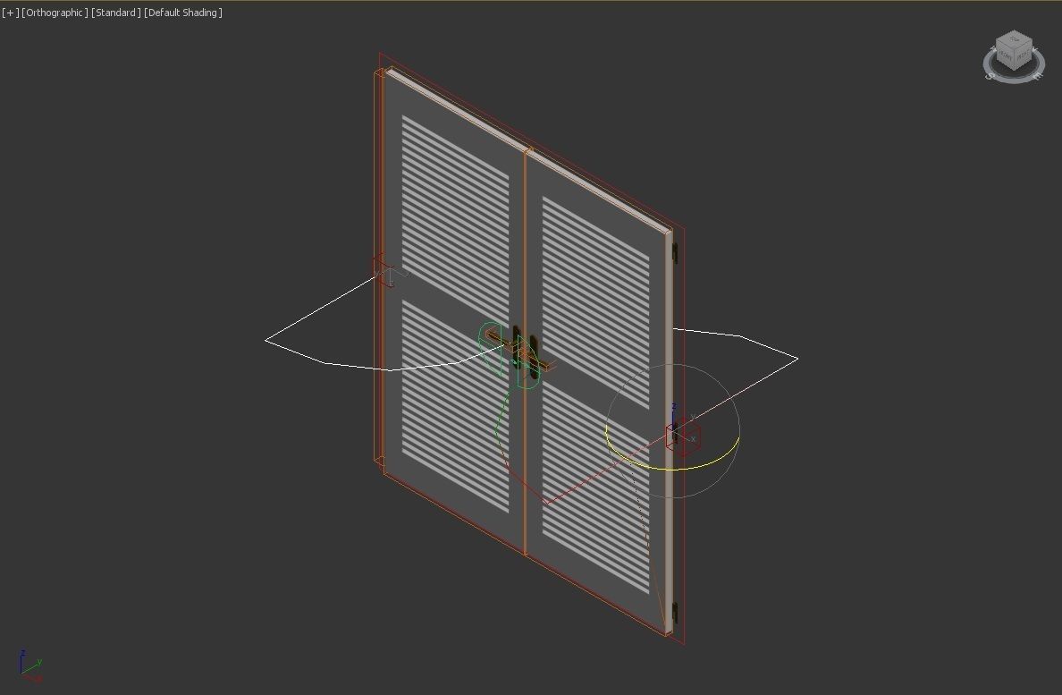 DOOR---Double leaf Low-poly 3D model_49