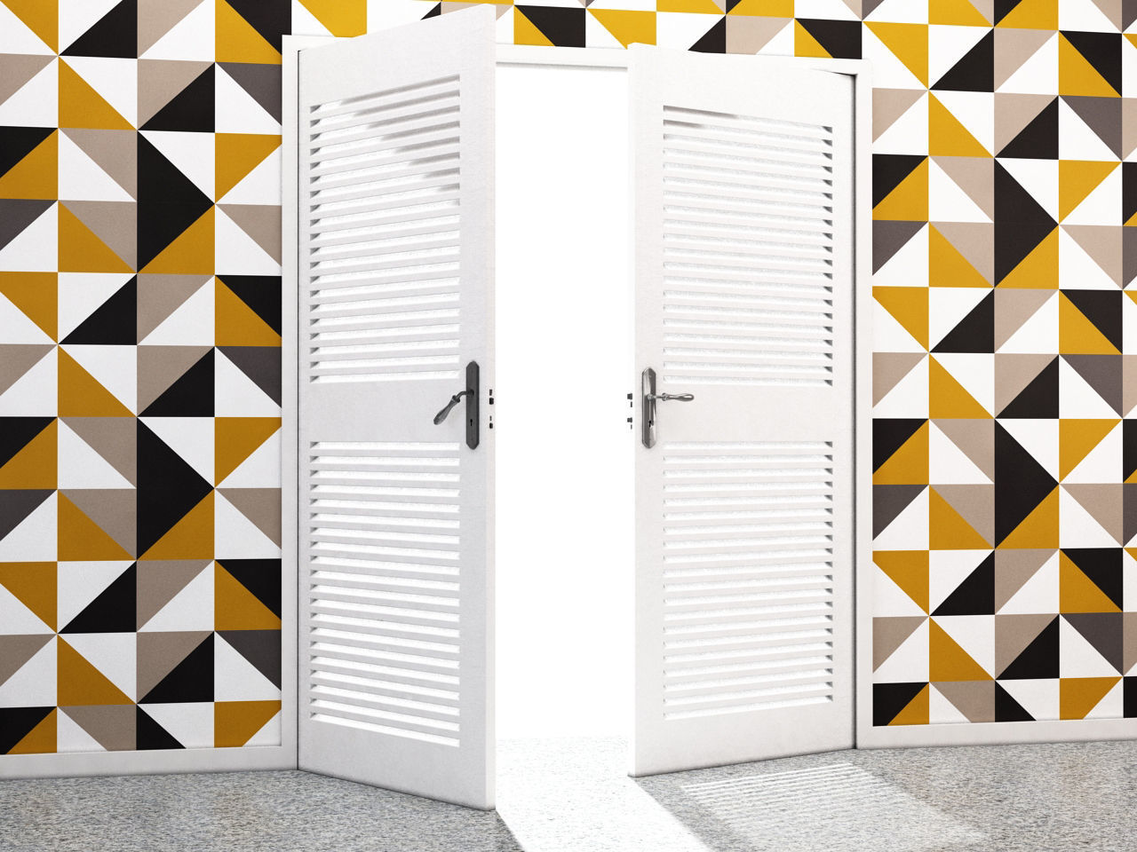 DOOR---Double leaf Low-poly 3D model_36