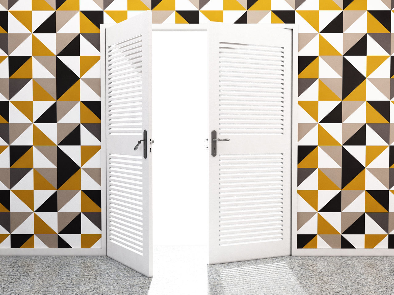 DOOR---Double leaf Low-poly 3D model_26