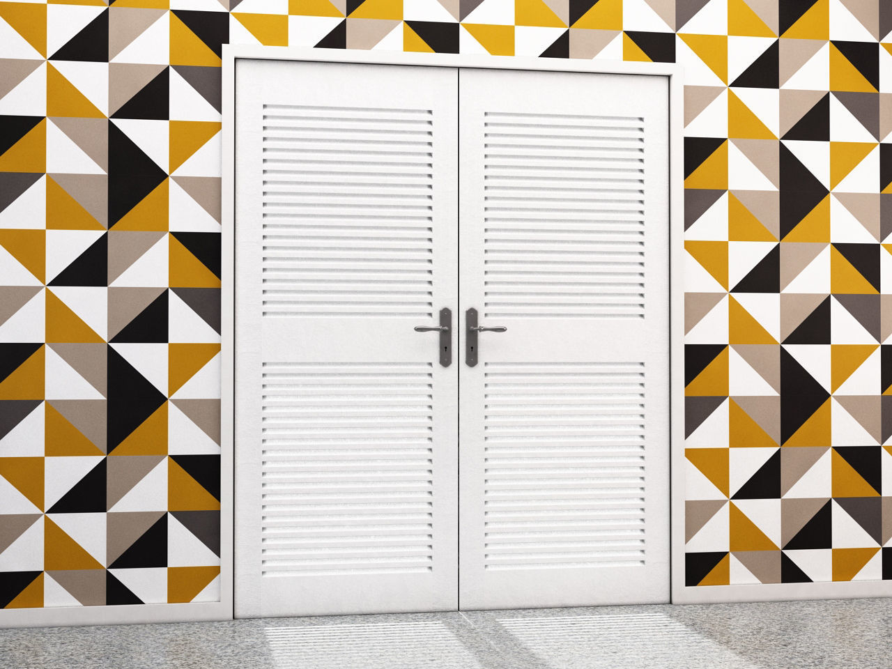 DOOR---Double leaf Low-poly 3D model_16