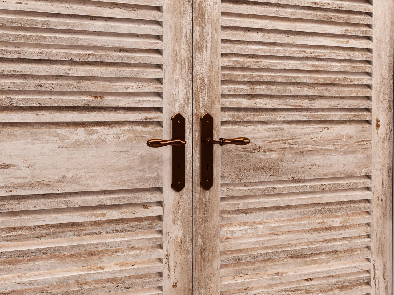 DOOR---Double leaf Low-poly 3D model_10