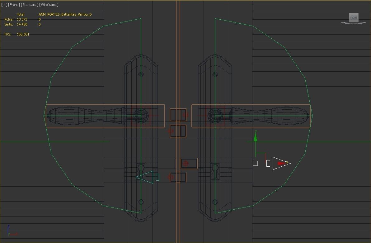 DOOR---Double leaf Low-poly 3D model_53