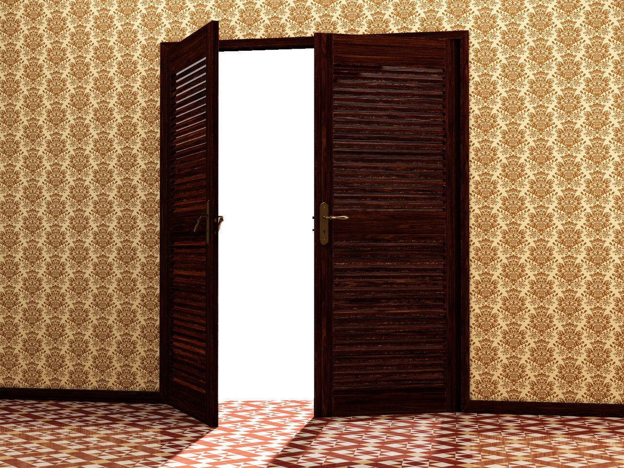 DOOR---Double leaf Low-poly 3D model_39