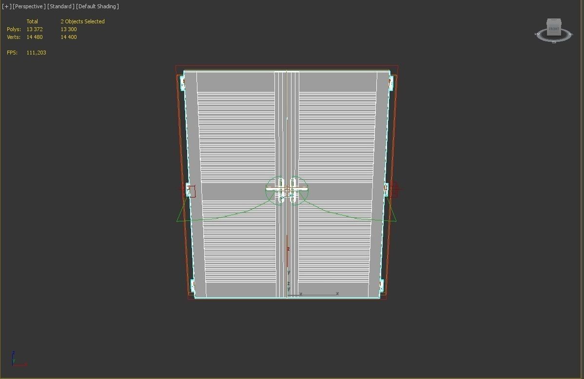 DOOR---Double leaf Low-poly 3D model_45
