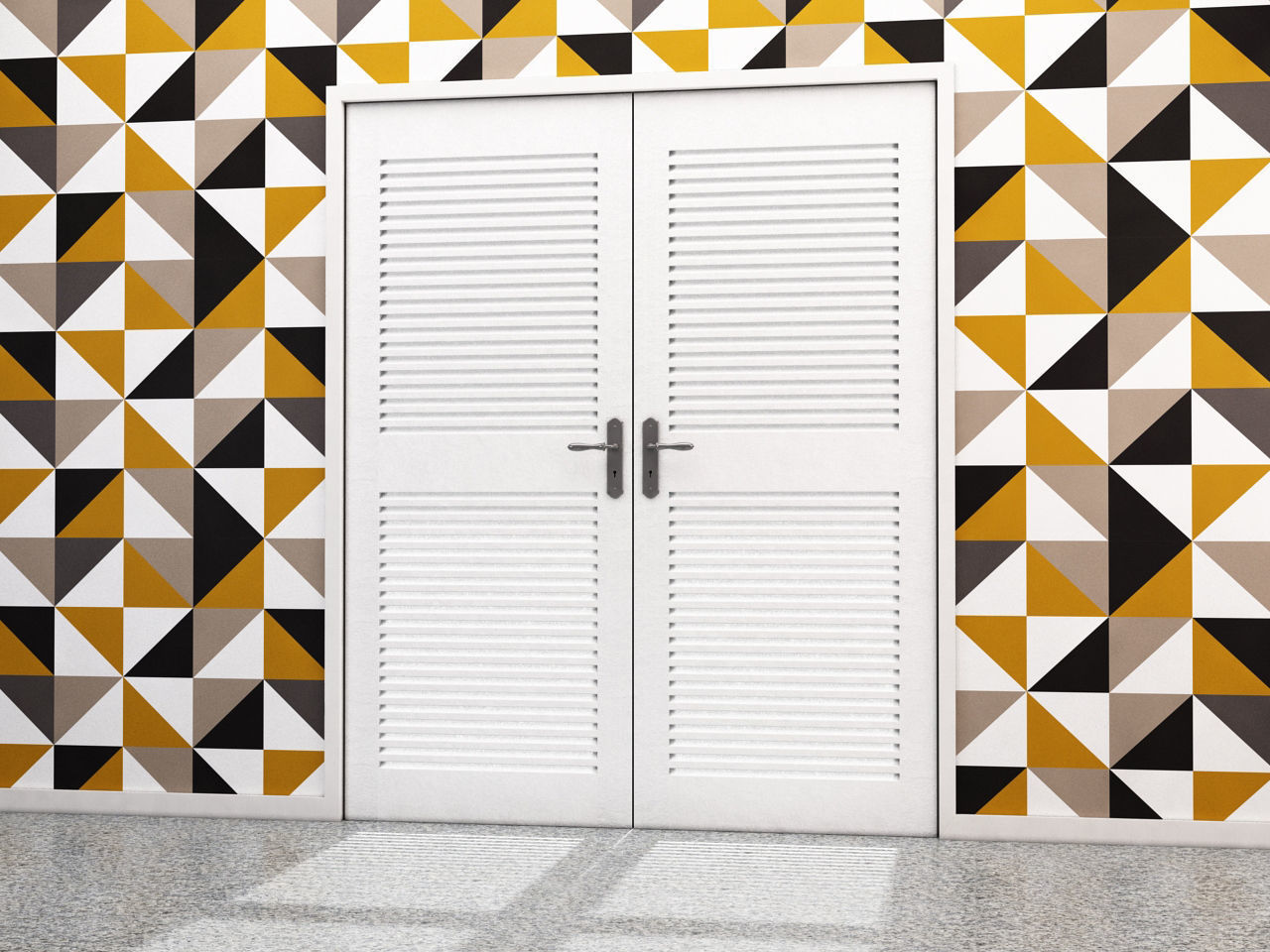 DOOR---Double leaf Low-poly 3D model_21