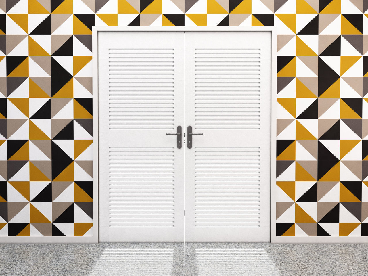 DOOR---Double leaf Low-poly 3D model_6