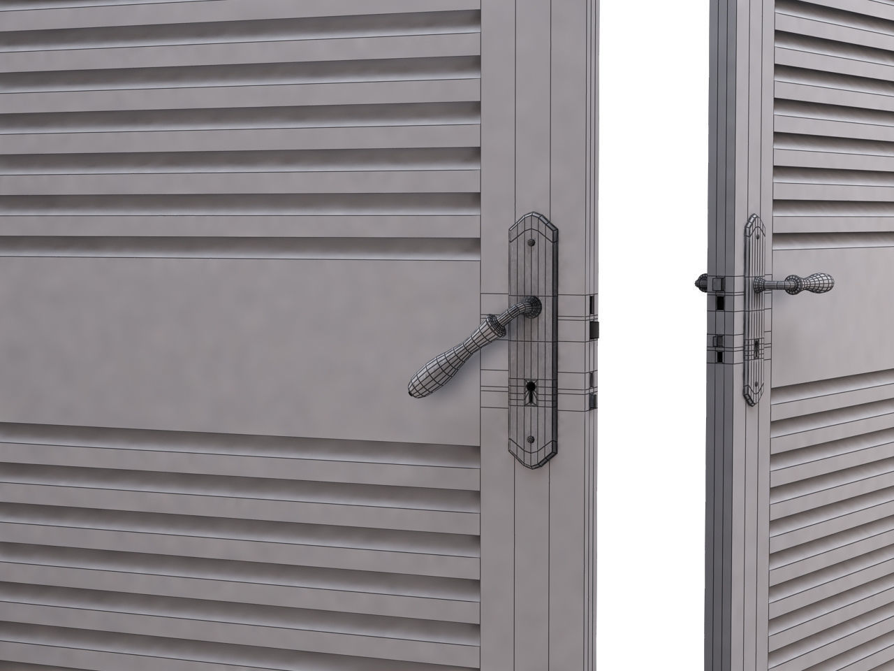 DOOR---Double leaf Low-poly 3D model_32
