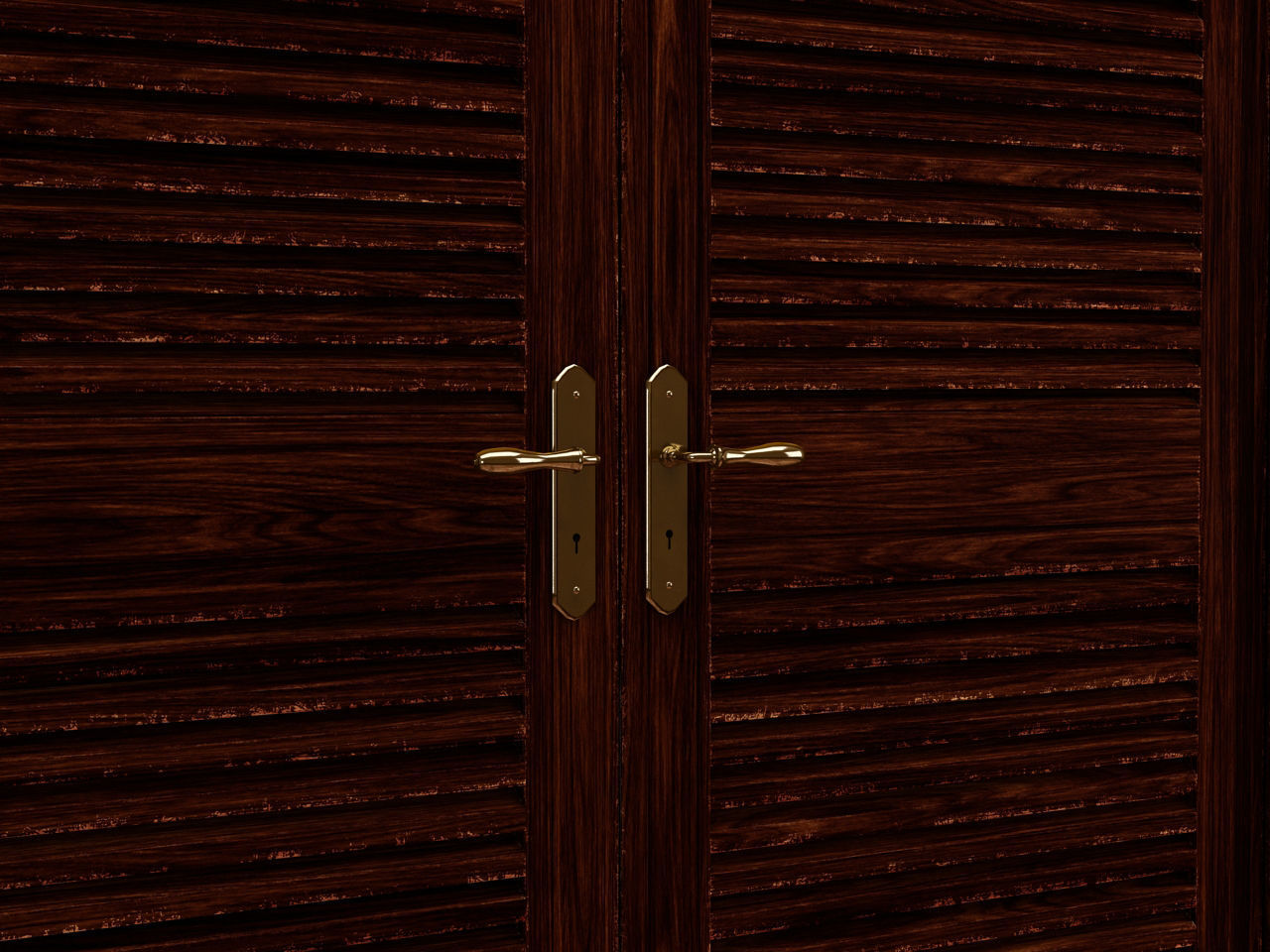 DOOR---Double leaf Low-poly 3D model_9