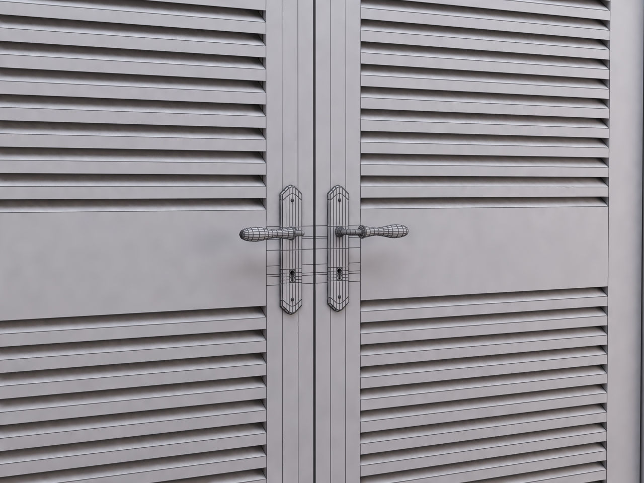 DOOR---Double leaf Low-poly 3D model_12