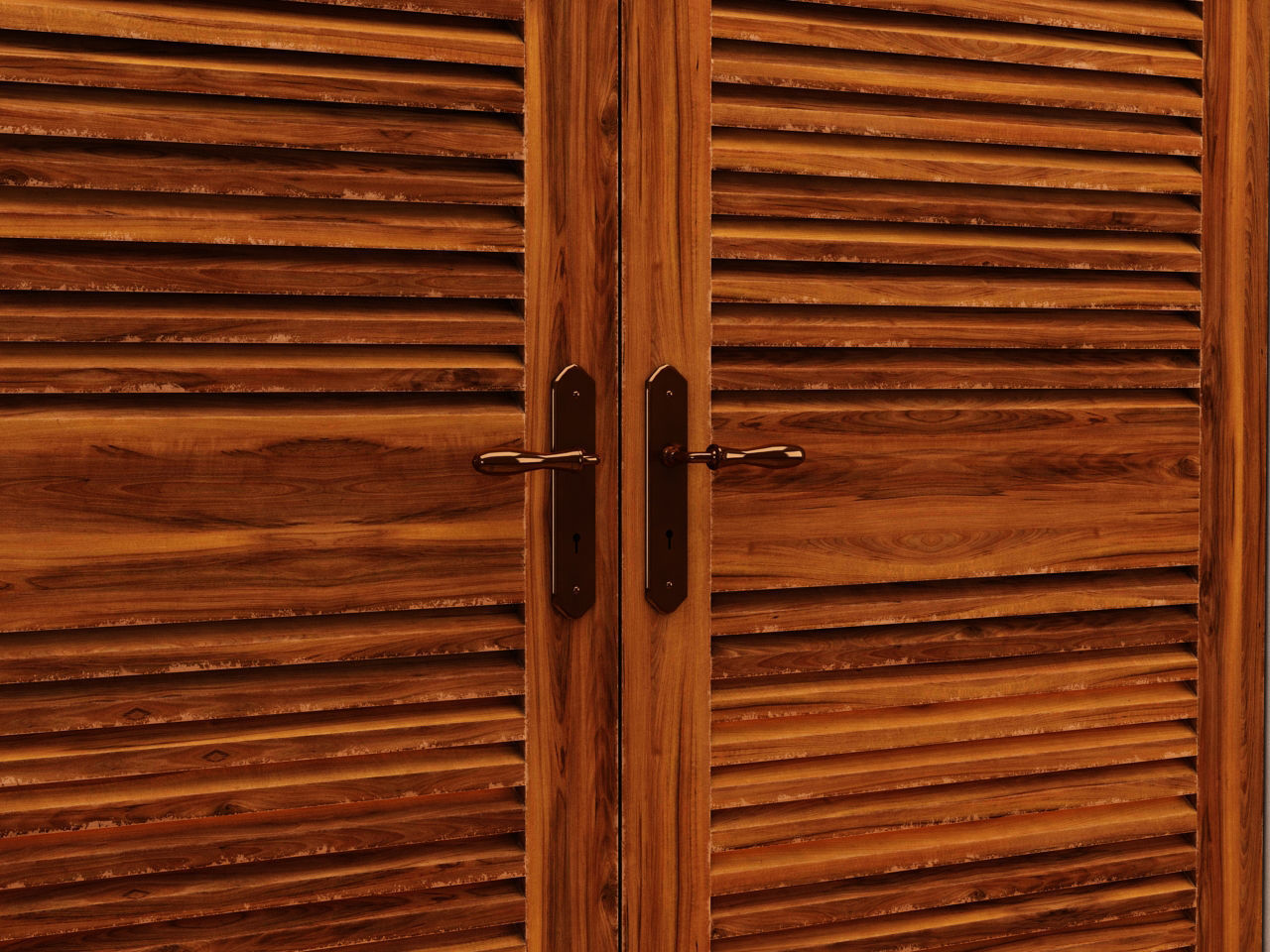 DOOR---Double leaf Low-poly 3D model_8