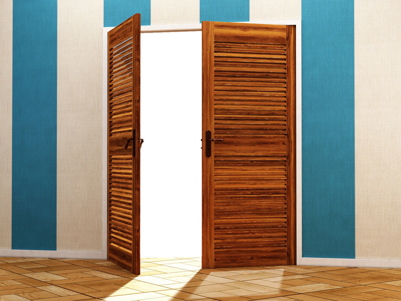 DOOR---Double leaf Low-poly 3D model_38