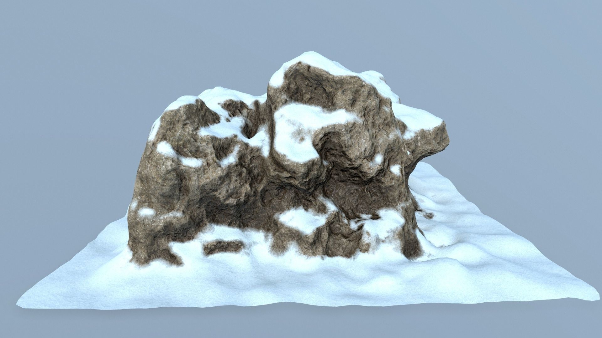 snow rocks Low-poly 3D model_4