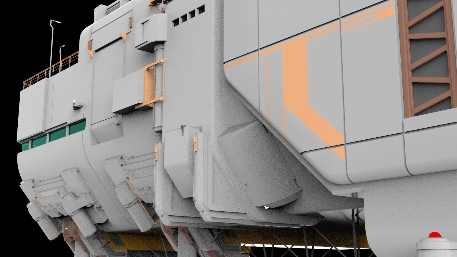 sci-fi architecture 6 3D model_11