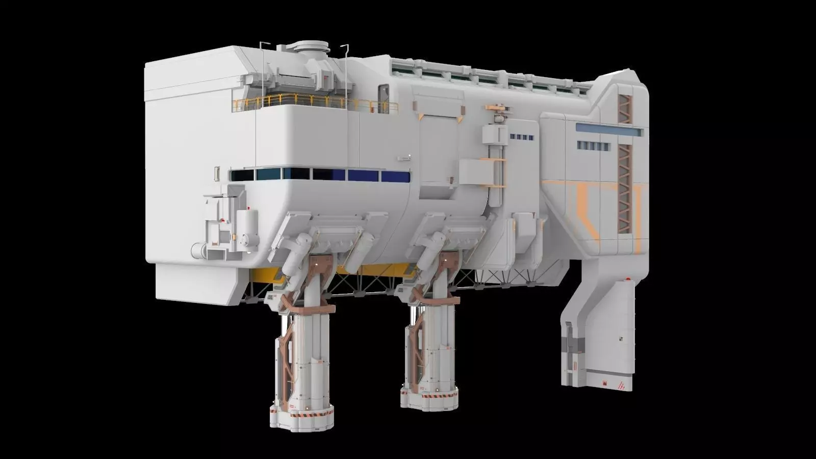 sci-fi architecture 6 3D model_0