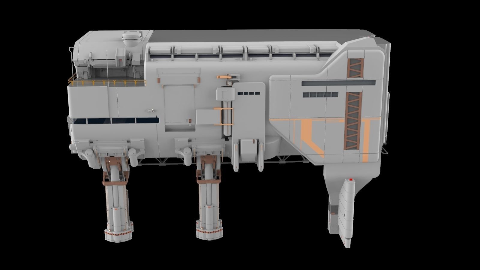 sci-fi architecture 6 3D model_2